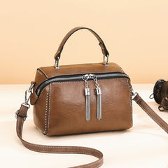 Brand Women Leather Handbags Fashion Rivet Female Bag Multicolor