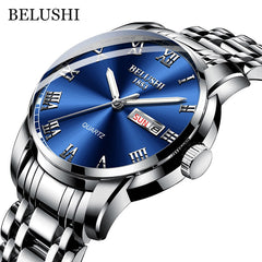 Watch Men Stainless Steel Business Date Clock Waterproof Luminous Watches