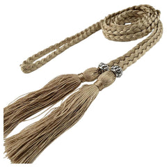 Tassel Belt Braided waistband Boho Girls Thin Waist Rope Knitted waist Belts