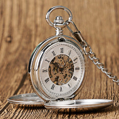 Mechanical Pocket Watch Full Luxury Gold Color Men Women Stylish Retro FOB