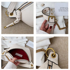 Women Waist Packs Leather Fanny Letter Belt Bags