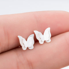 Fashion Jewelry Silver Color Small Pearl Cat Stud Earrings