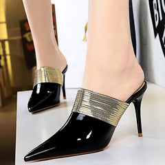 Shoes Fashion Woman Pumps Patent Leather Shoes High Heels