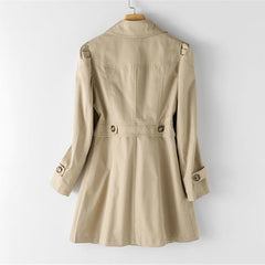 Trench Coat Single-breasted Mid-Long Women Trench Coat Overcoat