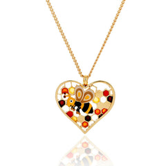 Vintage Honeycomb Choker Gold Bee Snake Chain Pendant Necklaces