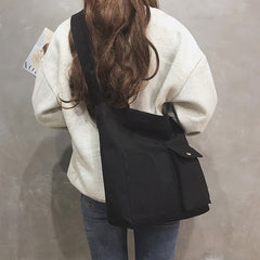 Women Bag Female Tote Canvas Simple Soft Fashion Messenger