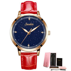 Watch Women Casual Ladies Watches Leather Waterproof Quartz