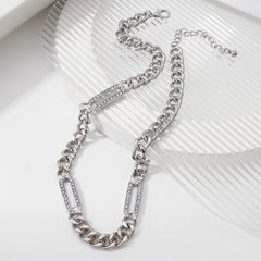 Trendy Gold Silver Color Cuba Chain Necklace Men Hip Hop