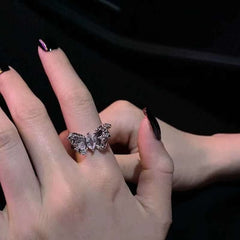 Heart Rings For Women Punk Girl Hip Hop Jewelry Vintage Harajuku