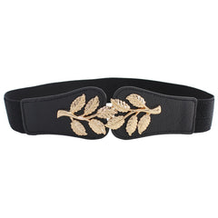 63cm Female Fashion Thin Elastic Stretch Waistband Crystal Bow Belt