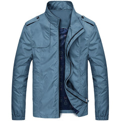 Casual Solid Fashion Slim Bomber Jacket Men Overcoat