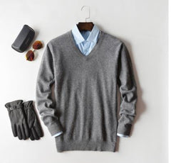 Men Cashmere Sweater Autumn Winter Soft Warm Jersey Jumper