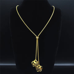 Fashion Bee Stainless Steel Long Necklace