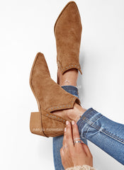 Ankle Boots For Women Low Heel Boots Women Pointed Boots