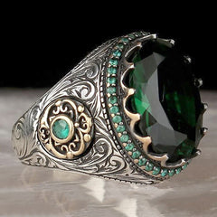 Retro Handmade Turkish Ring For Men Vintage