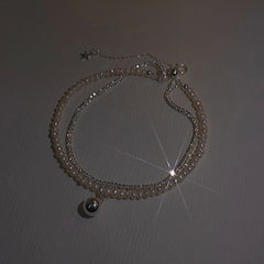 Personality Simple Star Moon Bead Chain Bracelet