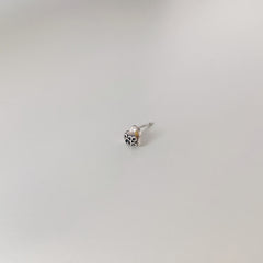 Vintage Sterling Silver Heart Angel Cross Goth Aesthetic Piercing Stud Earrings