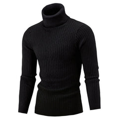 Turtleneck Sweater Casual MenWarm Knitted Sweater Keep Warm
