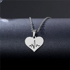 Stainless Steel Necklace For Men Long Chain Small Lightning Pendant