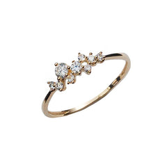 Classic Irregular Shiny Star Plum Ring Jewelry Accessories