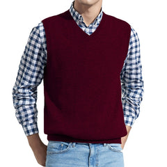 Men vest sweater casual style wool knitted business men sleeveless vest
