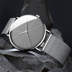 Minimalist Men Fashion Watches Simple Men Business Ultra Thin Stainless Steel