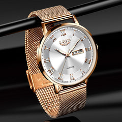 Watches Ultra-thin Luxury Quartz Watch Fashion Ladies Clock Stainless Steel