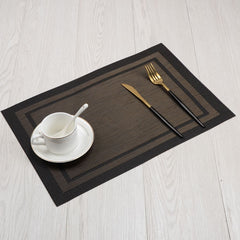 6/4pcs Rectangle Placemat Restaurant Washable PVC Durable Dining Table