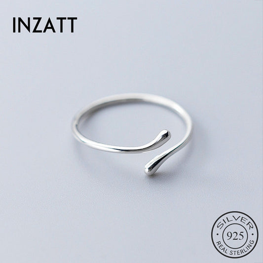 Silver Geometric Adjustable Ring Fashion Party Fine Jewelry Minimalist