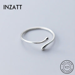 Silver Geometric Adjustable Ring Fashion Party Fine Jewelry Minimalist