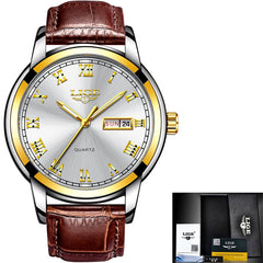Watches Mens Casual Leather Quartz Business