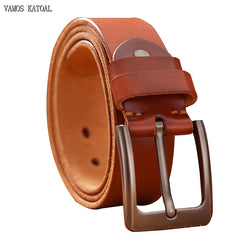 Leather Cowhide Belt Fashion Genuine Leather Men Belt Alloy Buckle Strap