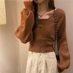 Pullovers Women Knitting Elegant Solid All Match Ladies Casual