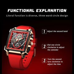 Watch Top Brand Luxury Waterproof Quartz Square Wrist Watches