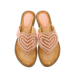 Outside Heart-shaped Women Slipper Summer Beach Slipper Female Casual