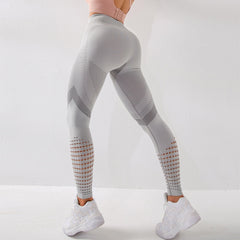High Waist Fitness Leggings Women Sexy Seamless Leggings Hollow Printed