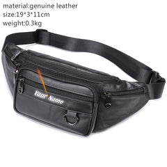 Genuine Leather Belt Bag Women Waist Bags