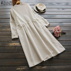 Women Long Sleeve Sundress Kafta