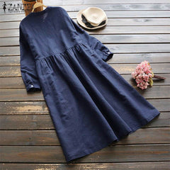 Women Long Sleeve Sundress Kafta