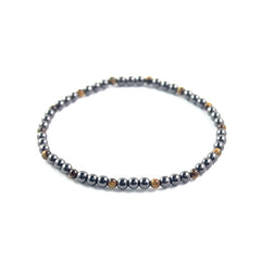 Magnetic Hematite Round Beads Beaded Anklet 4MM