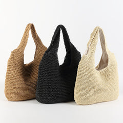 Fashion Straw Women Shoulder Bags Paper Woven Female Handbags