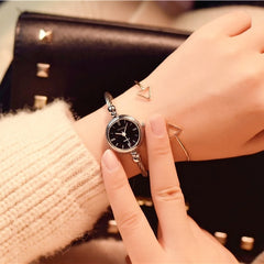 Fashion Gold Bangle Bracelet Women Watches Stainless Steel Retro Ladies Quartz