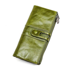 Men Purses Long Zipper Genuine Leather Male Clutch Bags