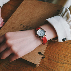 Bamboo Knot Vintage Leather Women Small Watches Designer