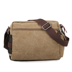 Casual Canvas Men Small Shoulder Bag Vintage Satchel Retro Crossbody