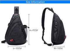waterproof fabric male crossbody bag small black camouflage