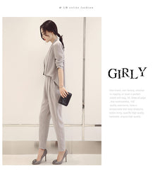 Jumpsuit Ankle Length Pants Detachable Slim Female Leisure Trousers