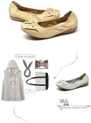 Plus Size Spring\Autumn Genuine Leather Shoes Woman Flats Work