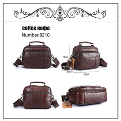 Genuine Leather Male Crossbody Bag Casual Business Leather