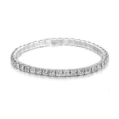 Bangle Stretch Bling Single Row Rhinestones Bracelets
